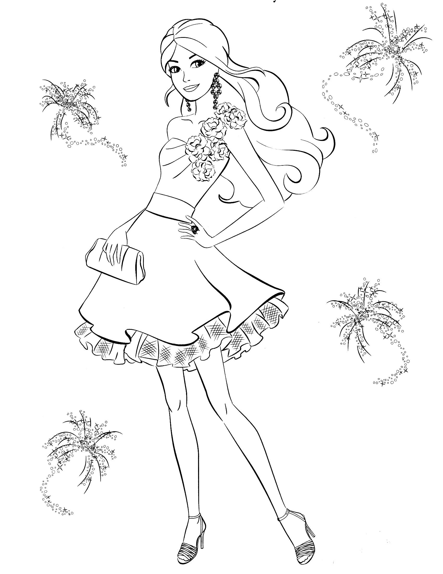 1700x2200 Barbie Girl Coloring Pages Games New Barbie Coloring Pages
