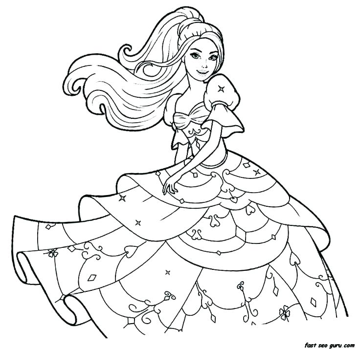 736x716 Barbie Coloring Sheets