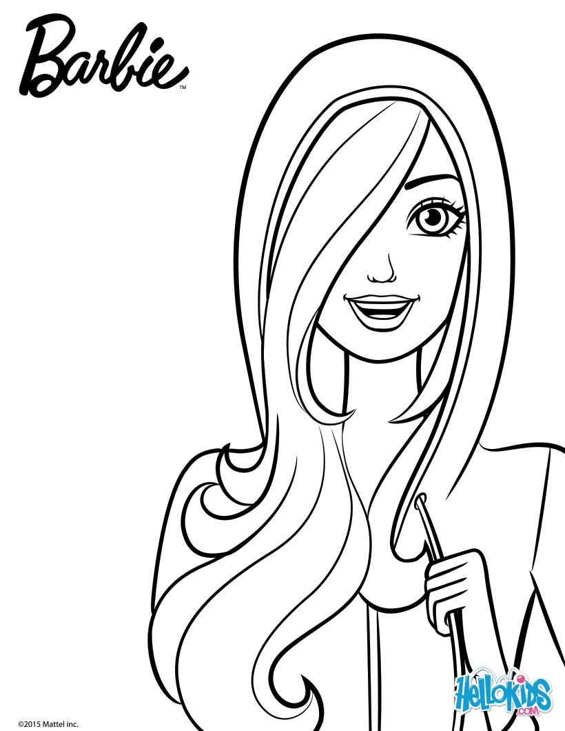 820x1060 Barbie Wears Hooded Sweater Coloring Pages