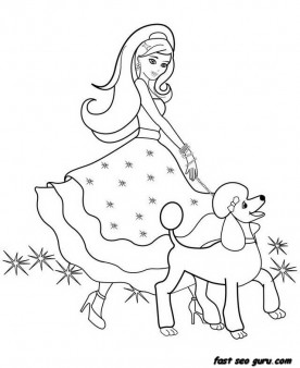 276x338 Printable Beautiful Barbie Coloring Pages