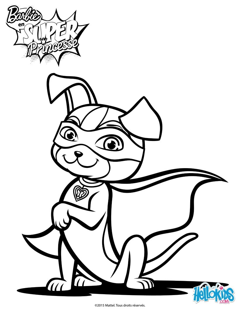 820x1060 Barbie Super Power Magical Dog Coloring Sheet. More Barbie Content