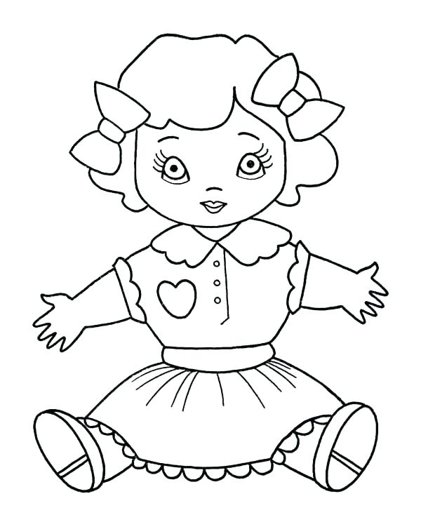 600x734 Barbie Doll Coloring Pages Free Barbie Doll Colouring Pages Girl