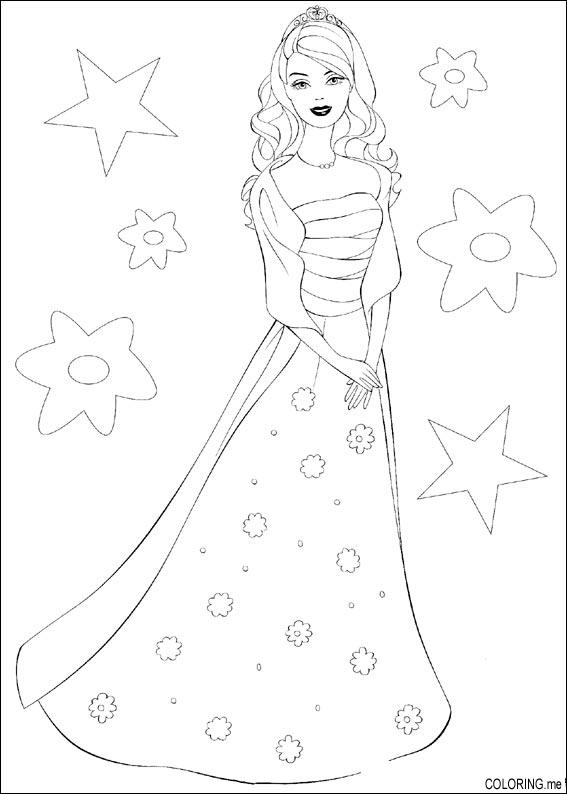 567x794 Coloring Page Barbie Dress