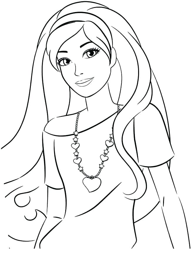 650x896 Barbie Face Coloring Pages Barbie Color Book Together With Barbie