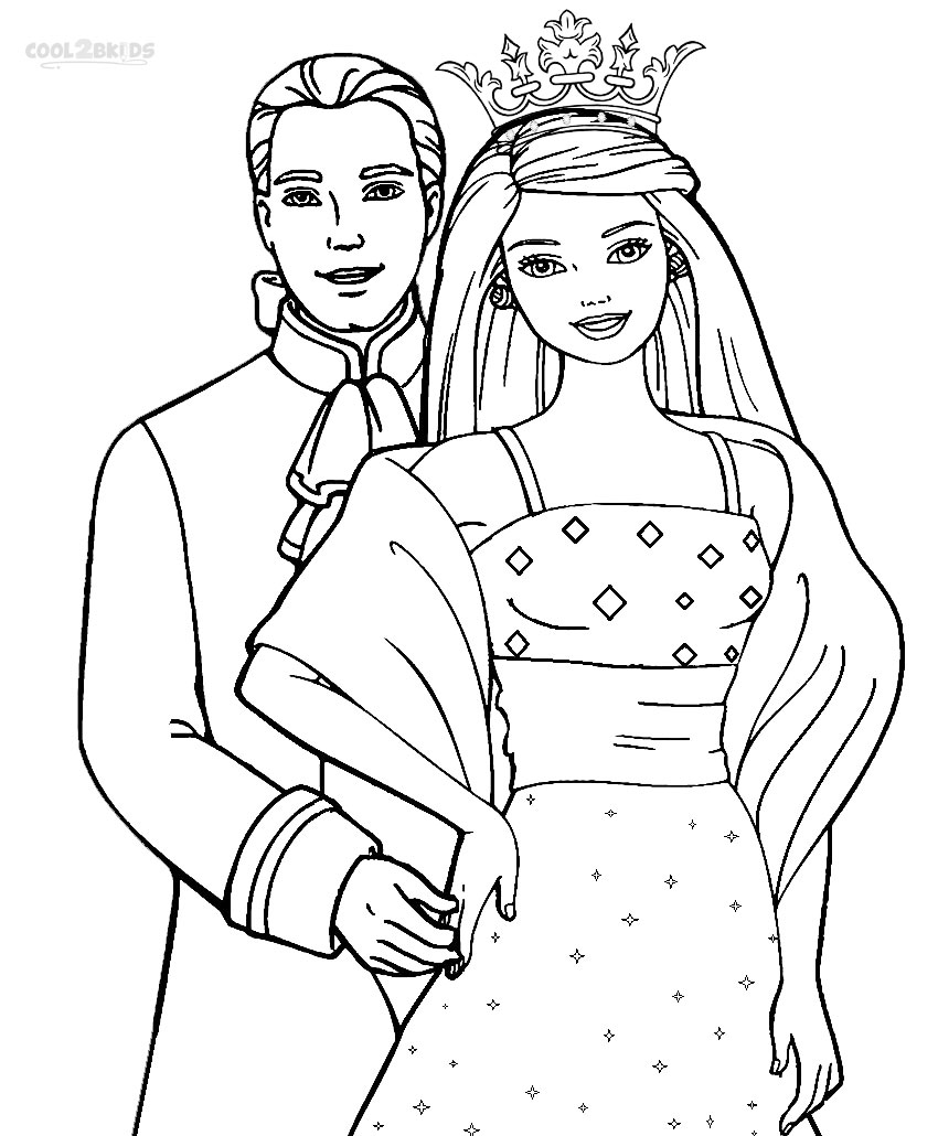 850x1030 Printable Barbie Princess Coloring Pages For Kids Cool2bkids