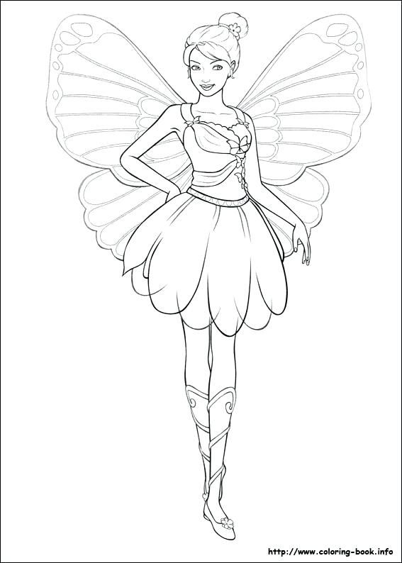 567x794 Wonderful Barbie Fairy Coloring Pages To Print Coloring To Good