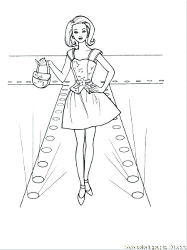 650x868 Barbie Wedding Coloring Pages Fashion Show Coloring Page Barbie