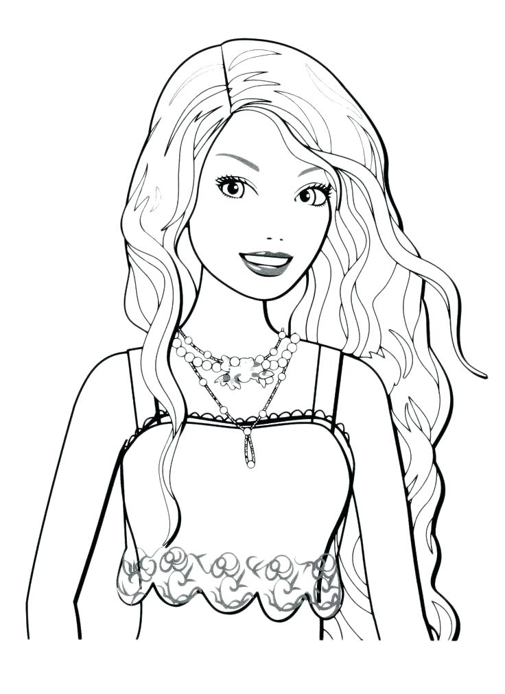 736x1012 Fashion Barbie Coloring Pages Nice Fashion Girl Coloring Pages