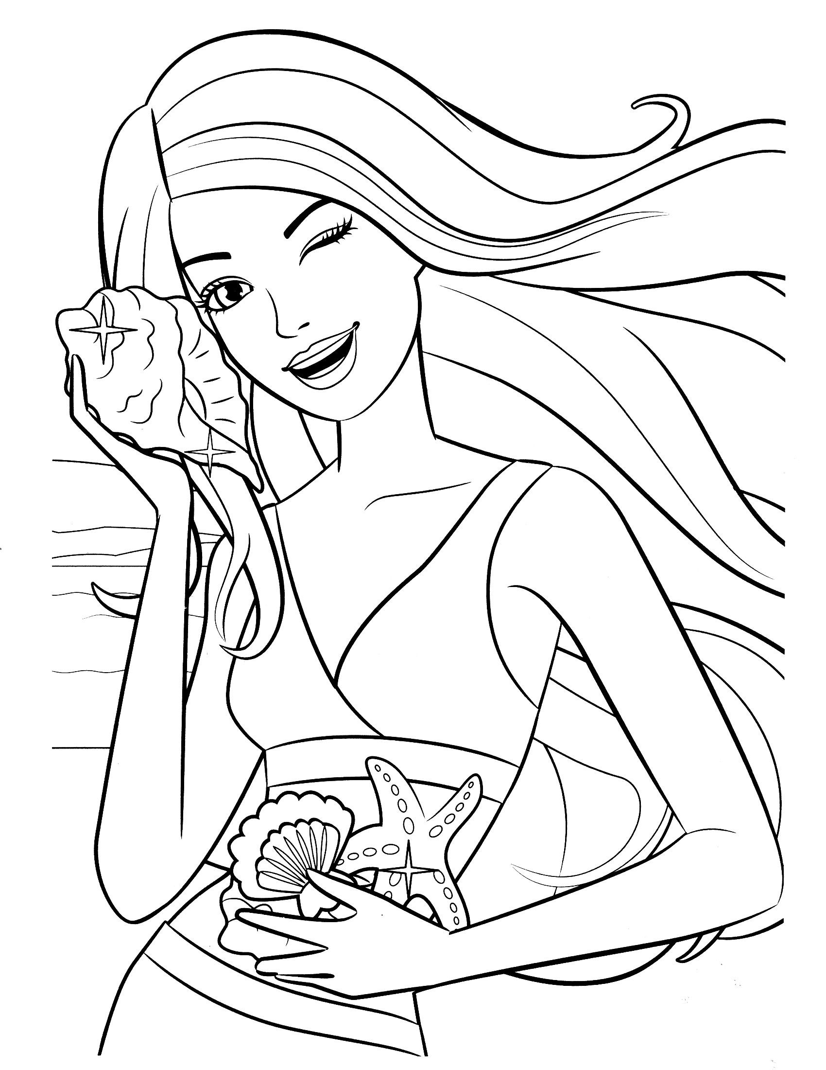 1700x2200 Coloring Pages Of Barbie Princess Charm School Copy Barbie Girl