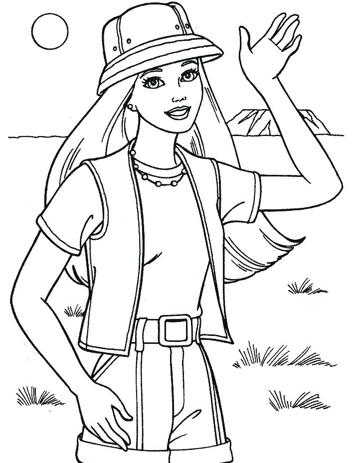 718x929 Barbie Coloring Page Coloring Pages Barbie Girls Coloring Pages