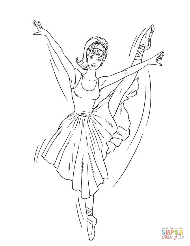 658x851 Free Printable Ballerina Coloring Pages Barbie For Page Design 19