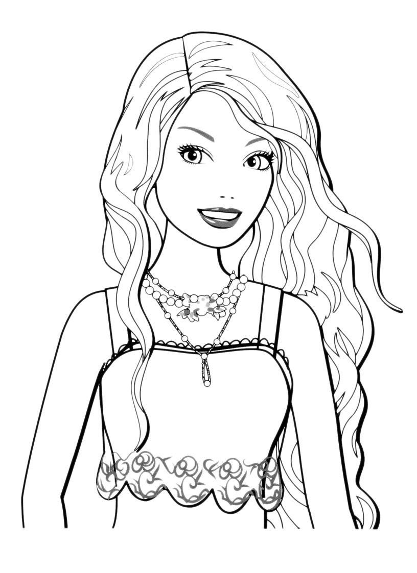 816x1123 Barbie Coloring Pages Printable To Download