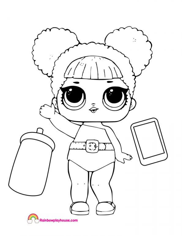 595x770 Queen Bee Lol Doll Coloring Page