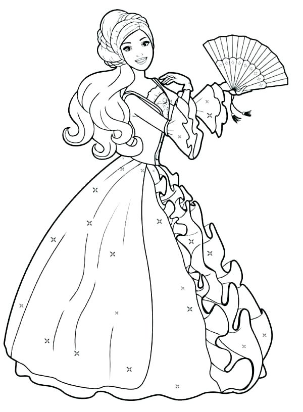600x816 Barbie Coloring Pages For Free