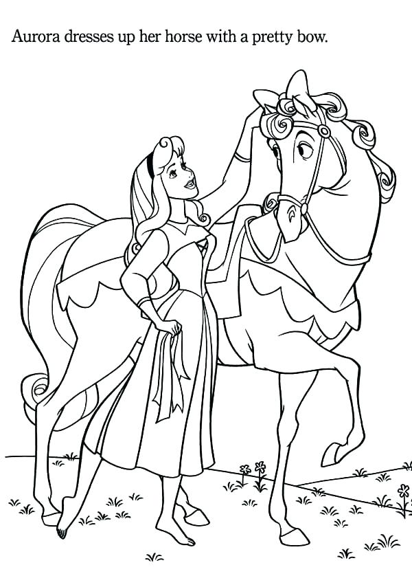 600x838 Barbie Horse Coloring Pages Horse Color Pages Princess Aurora Love