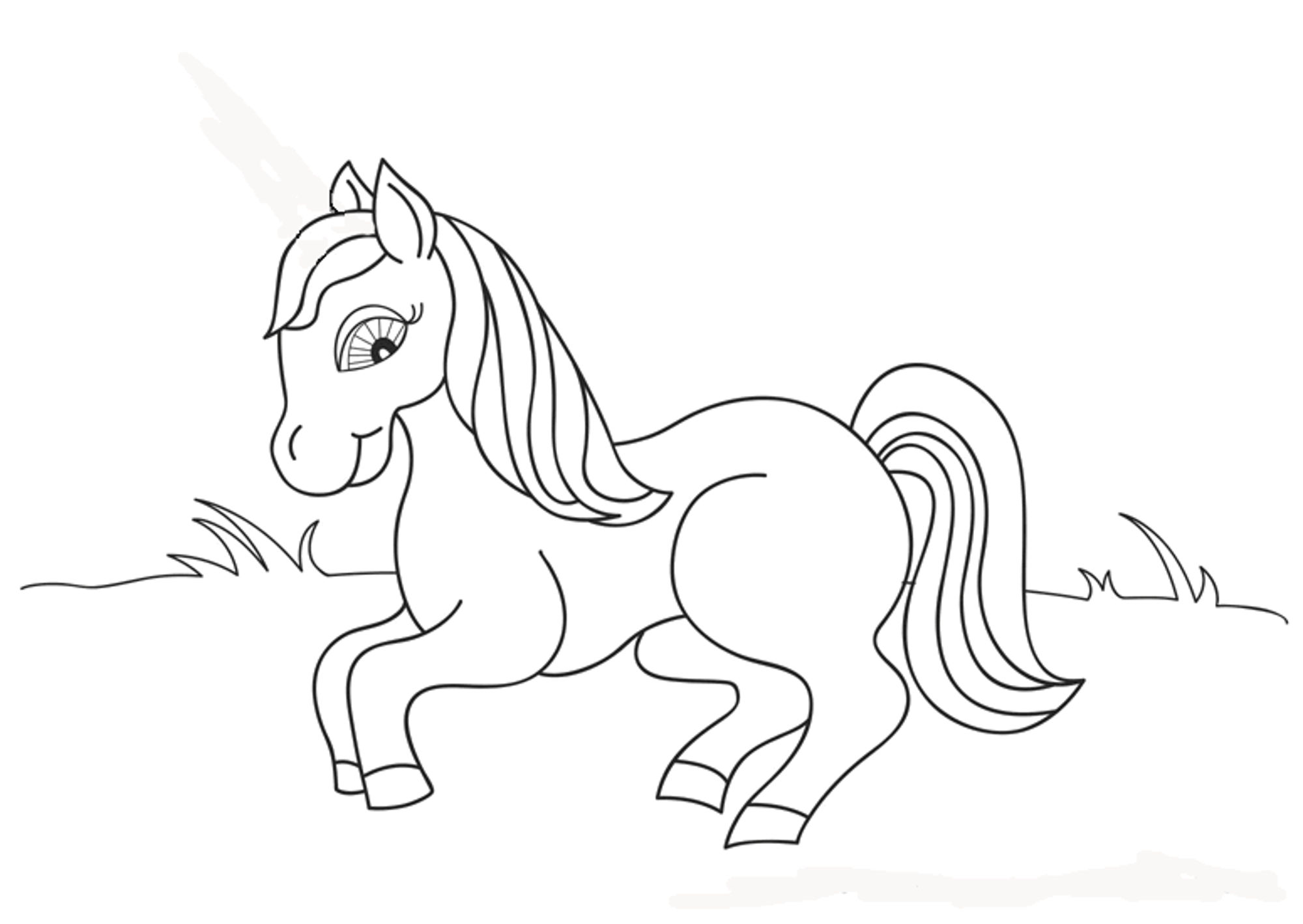 2000x1419 Barbie Horse Coloring Pages
