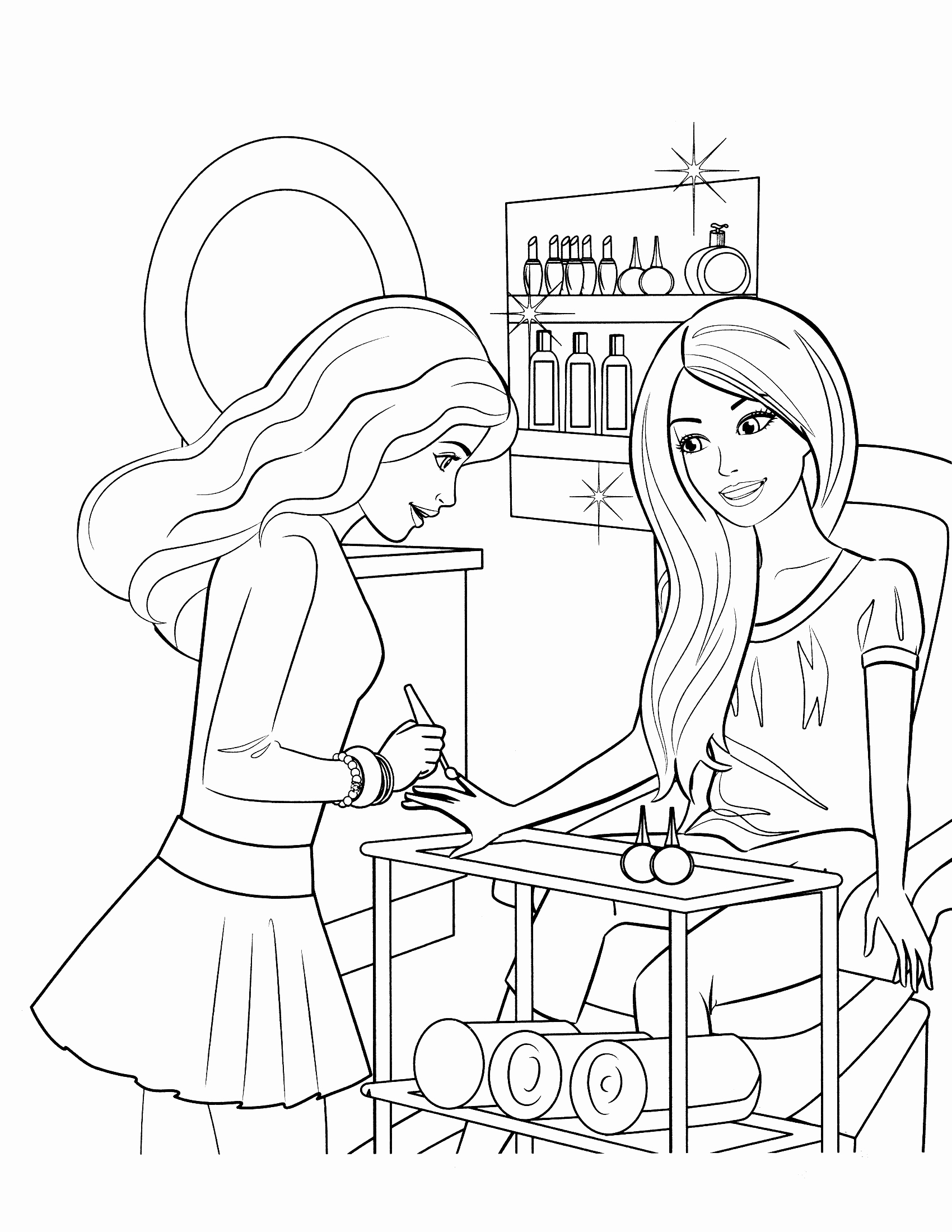 1700x2200 Edge Barbie And Ken Coloring Pages Free Printa