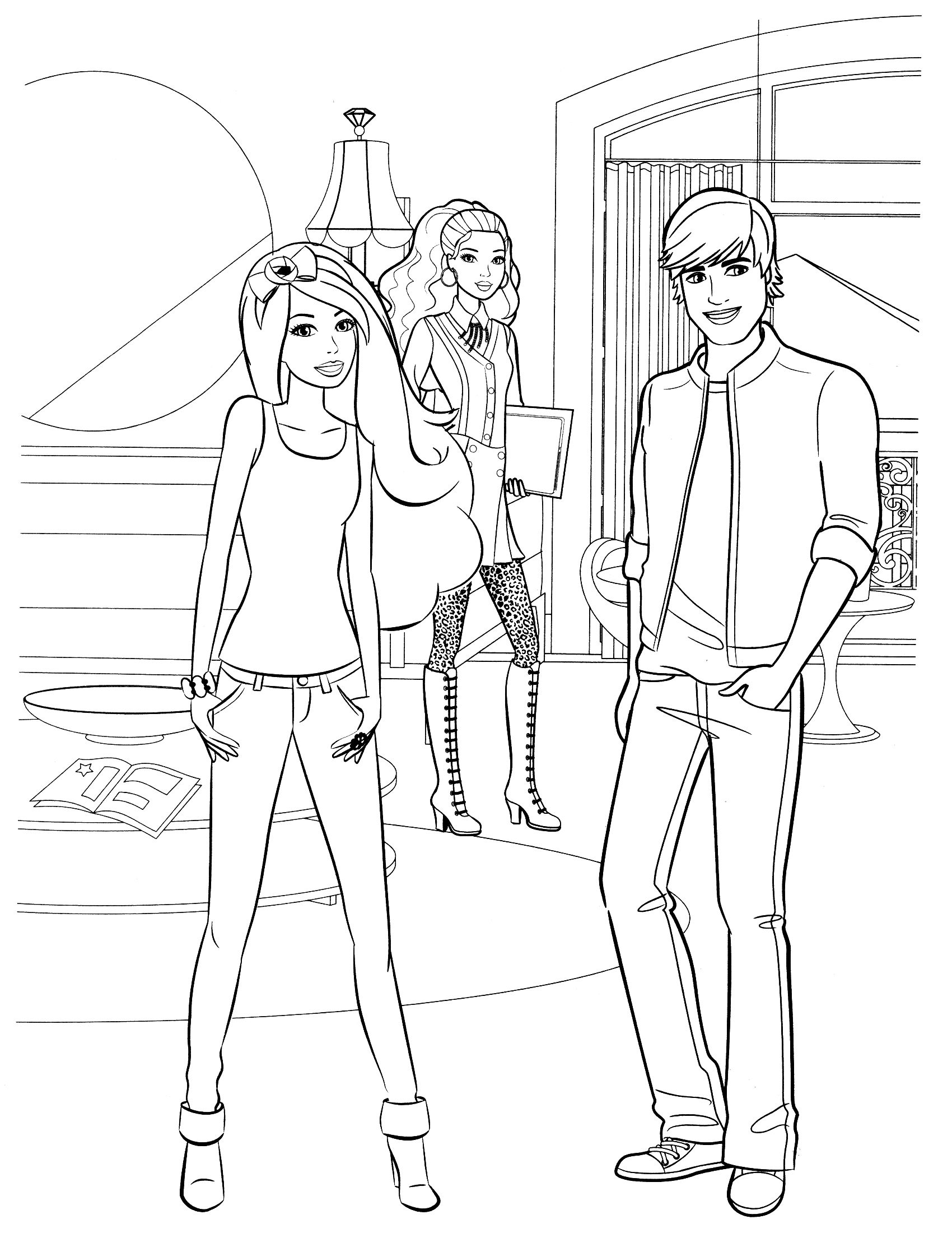 1700x2200 Ken Coloring Pages