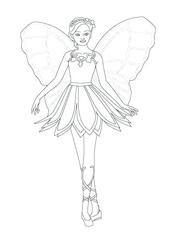 360x480 Mariposa Coloring Pages Coloring Page Barbie Mariposa Printable