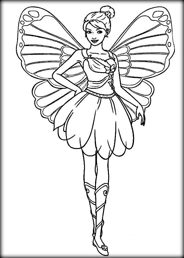600x840 Barbie Mariposa Coloring Pages Kids Colouring Pages