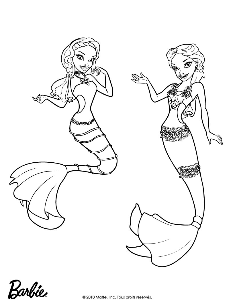 820x1060 Barbie Mermaids Free Printable Colouring Pages For Throughout
