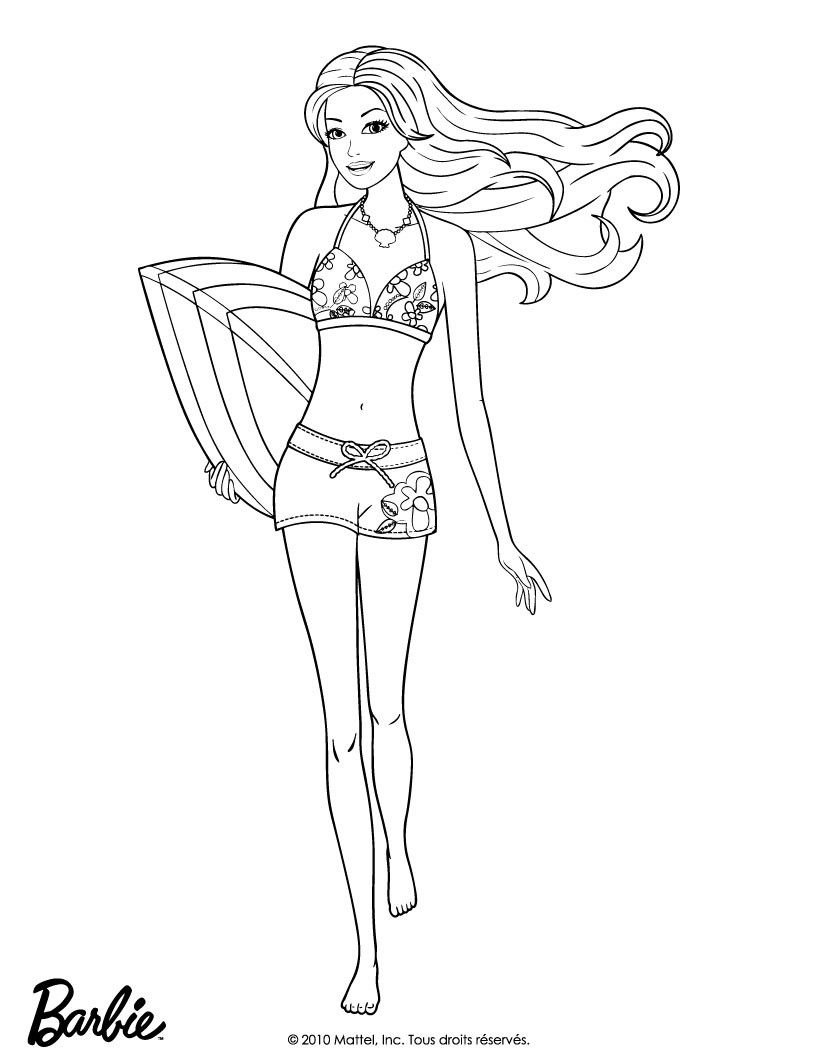 Barbie Mermaid Printable Coloring Pages