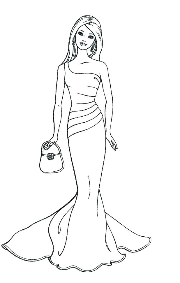 618x971 Barbie Princess Coloring Pages Free For Kids Barbie Coloring Pages