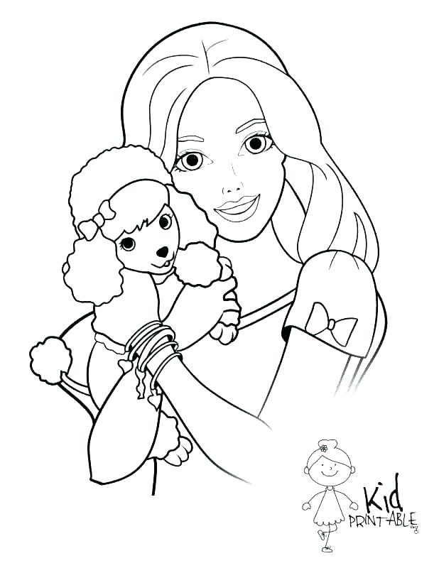 618x800 Barbie Coloring Pages Free Barbie Princess Coloring Pages Free