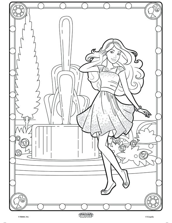 589x762 Crayola Coloring Pages Thanksgiving Color Alive Barbie On Coloring