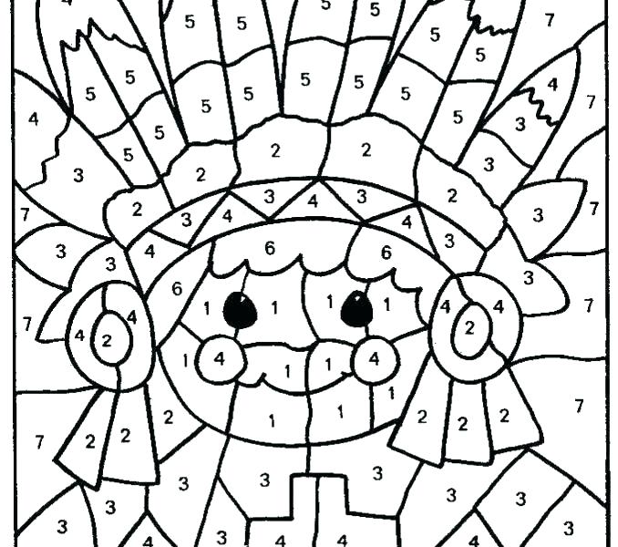 678x600 Thanksgiving Color By Number Printables