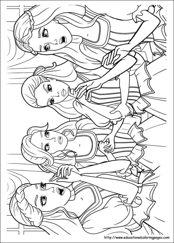 567x794 Barbie And 3 Musketeers Coloring Pages