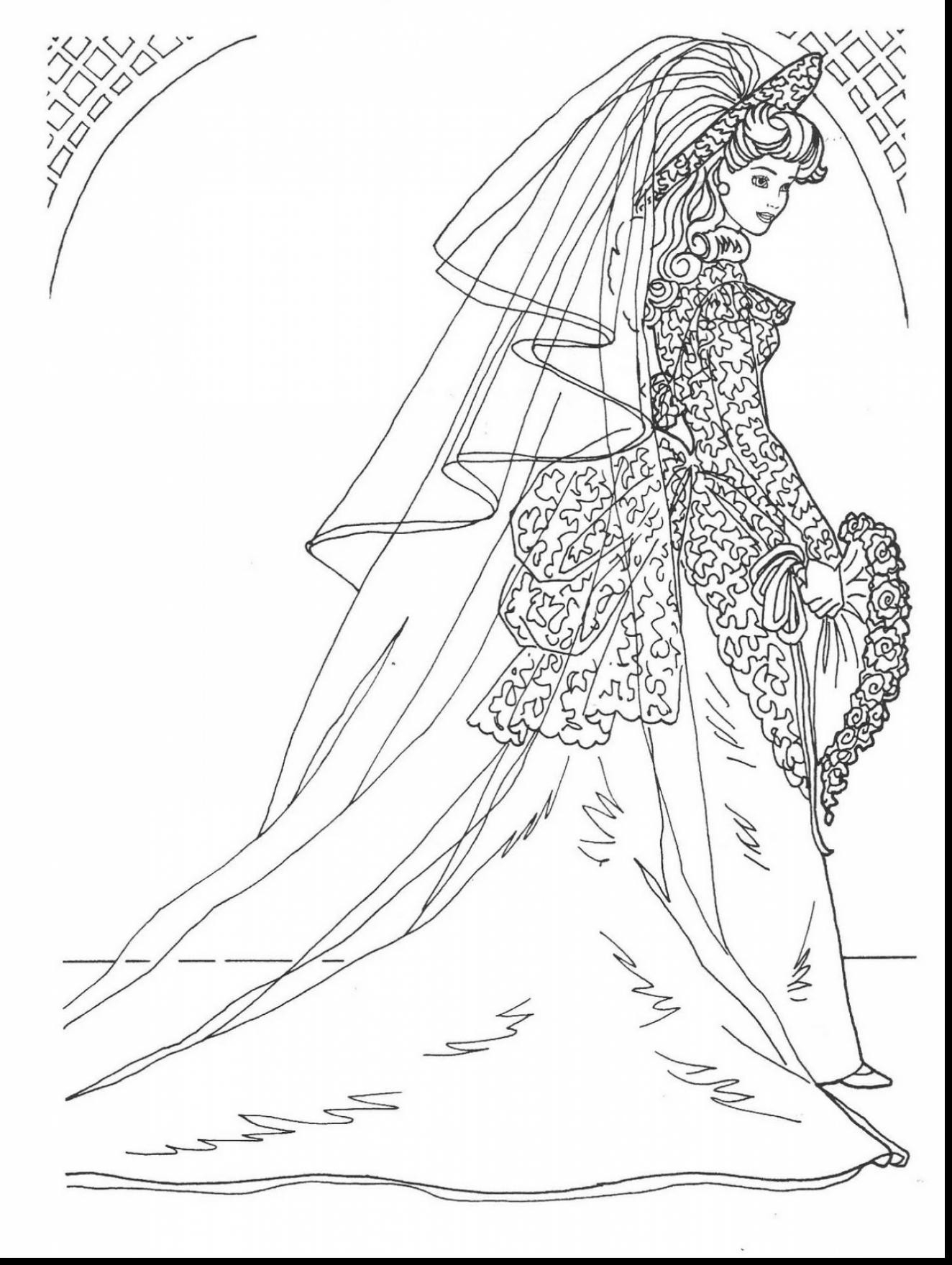 1324x1760 Daring Wedding Dress Coloring Pages Printable Barbie Coloring