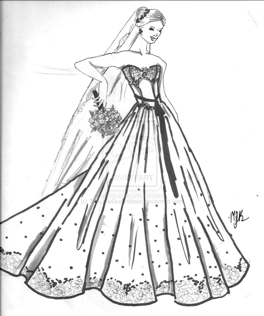 900x1078 Barbie Wedding Dress Coloring Pages 4.jpg Fashion Illustrating
