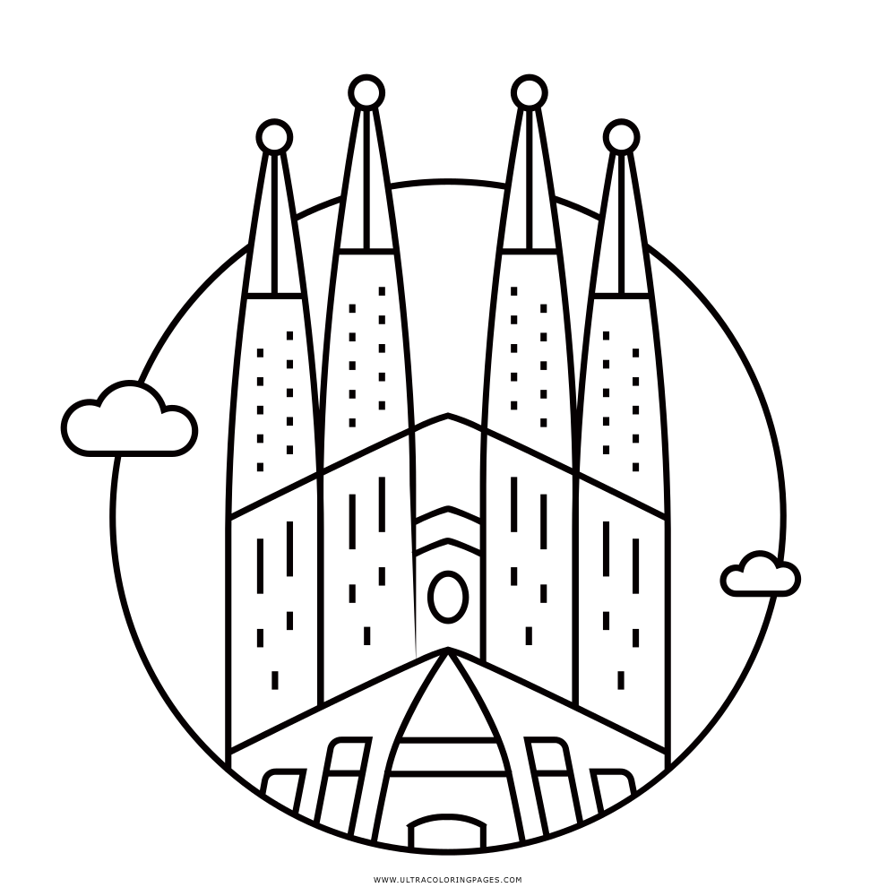 1000x1000 Barcelona Coloring Page