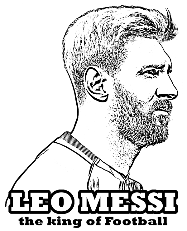 600x740 Messi Coloring Pages Lionel Messi Free Coloring Page For Children