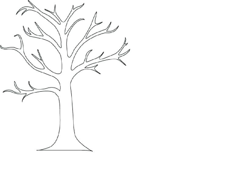 770x629 Bare Tree Coloring Page Tree Without Leaves Coloring Page Tree