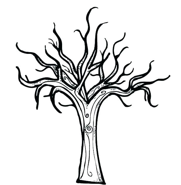 618x632 For Craft Tree Coloring Pages Without Leaves Bible Leafless Tree