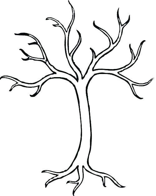 500x625 Bare Tree Coloring Page Free Winter Tree Coloring Page Printable