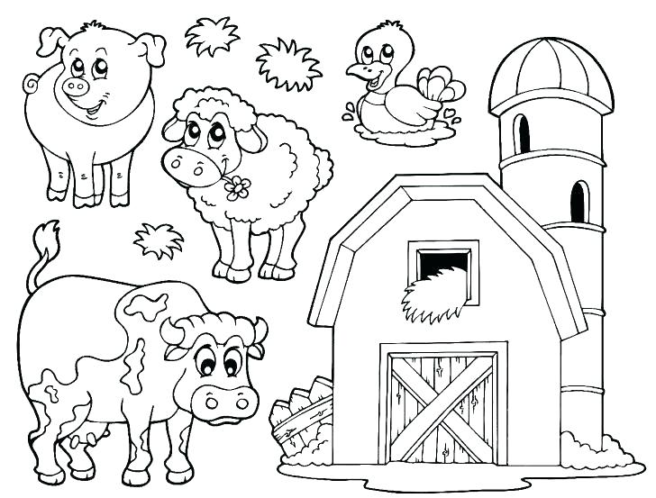 728x553 Animal Farm Coloring Pages Farm Animal Coloring Pages Farm