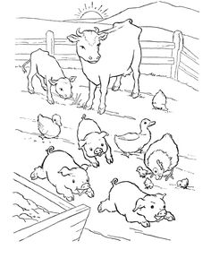236x288 Farm Animal Coloring Page Pigs Slop 10a , Animales