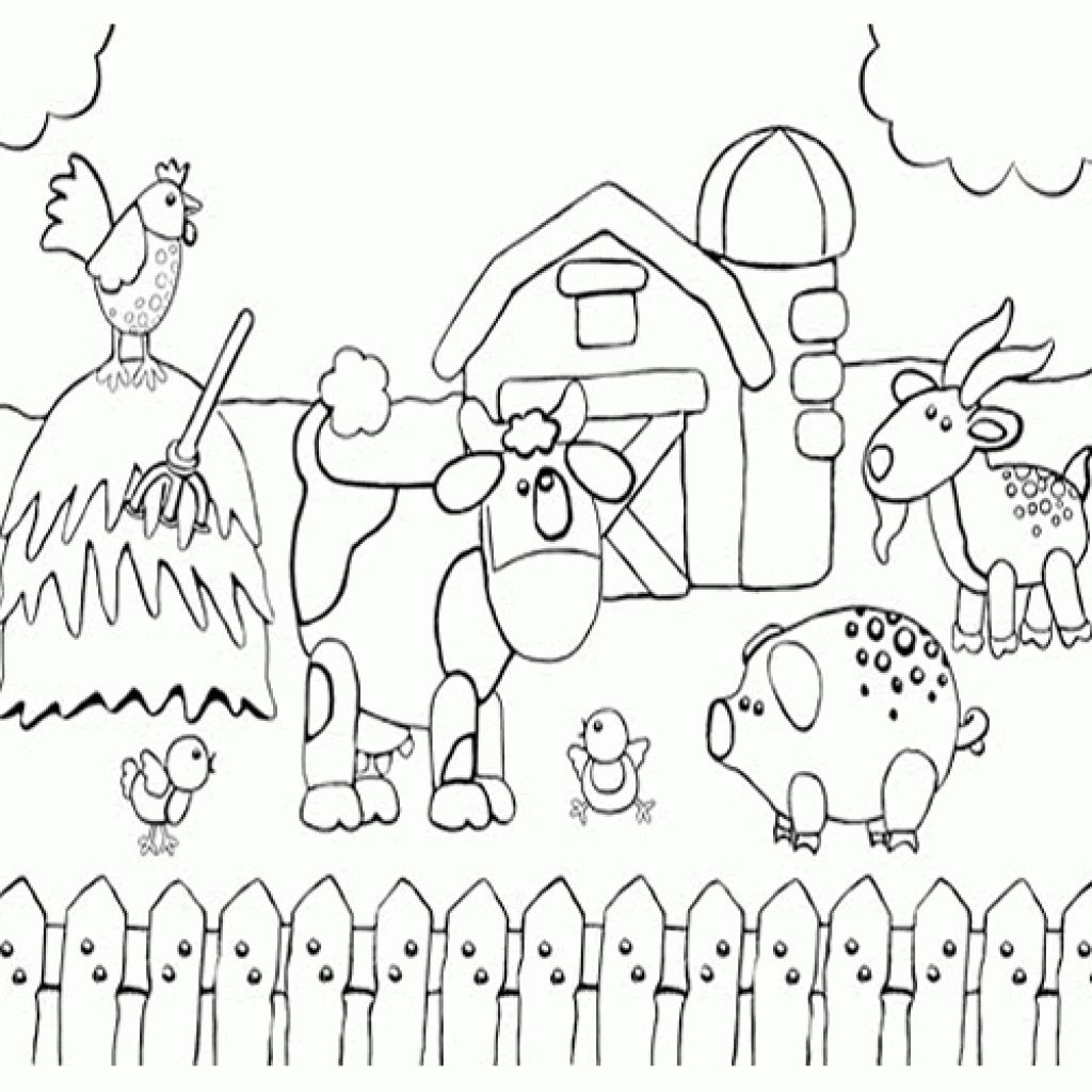 1024x1024 At Barn Animals Coloring Pages