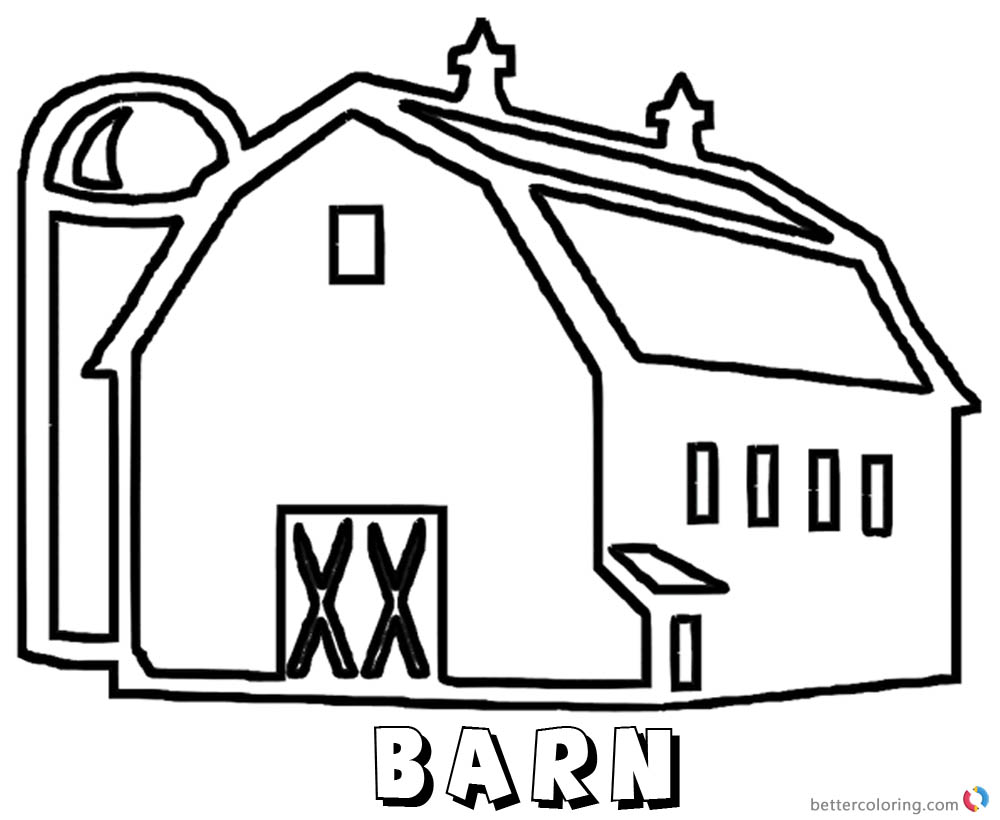 1000x820 Barn Coloring Pages A Large Page Rallytv Barn Coloring Page Online