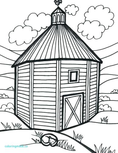 388x500 Barn Coloring Pages Free Medium Size Of Barn Coloring Pages