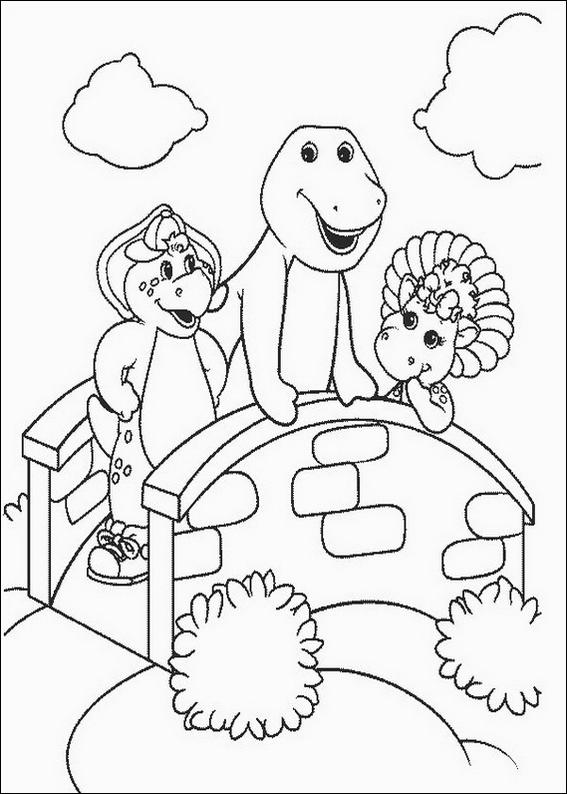 567x794 Barney With Friends Coloring Page