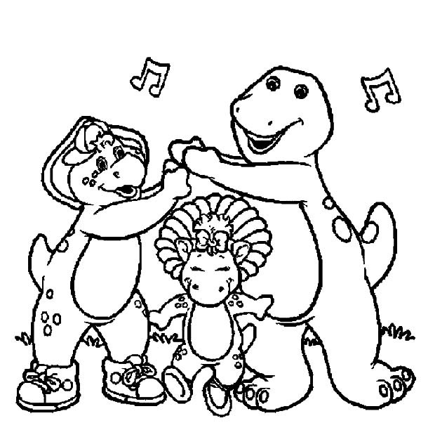 600x612 Lets Have Some Fun With Barney And Friends Coloring Pages Best