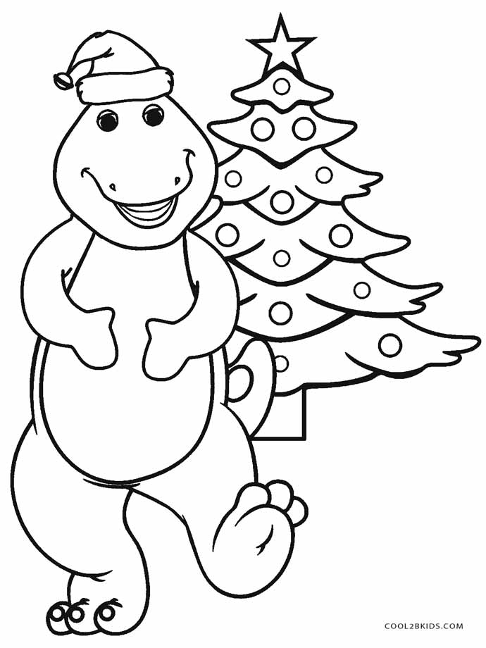690x920 Barney Christmas Coloring Pages