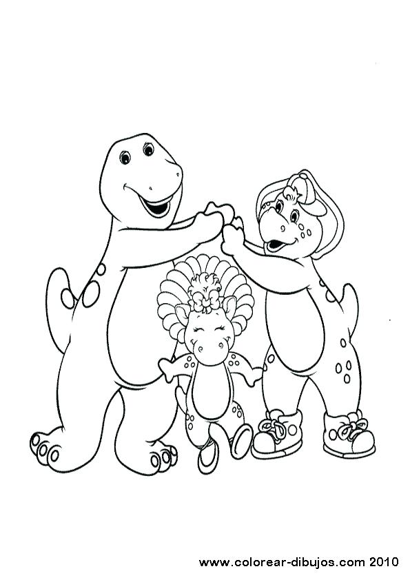 595x842 Barney Para Colorear Happy Birthday Barney Printable Coloring Page
