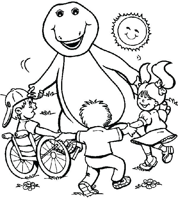 600x687 Barney Printable Coloring Pages Barney Coloring Pages Top Barney