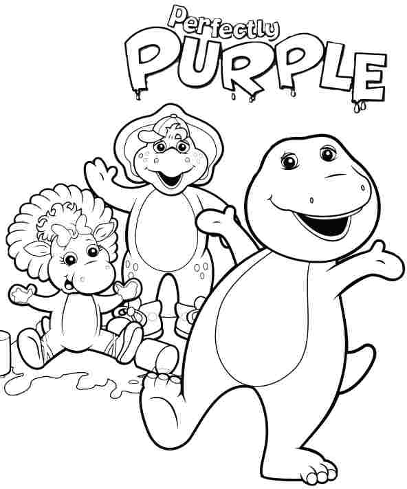 592x711 Barney And Friends Coloring Pages