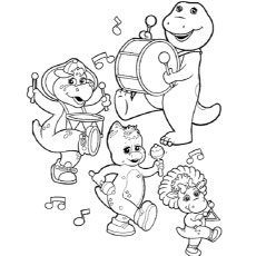 230x230 Top 10 Free Printable Barney Coloring Pages Online